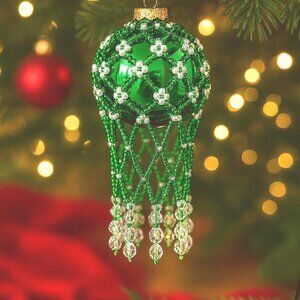 Christmas Ornament with Crystal Drops